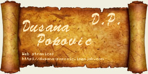 Dušana Popović vizit kartica